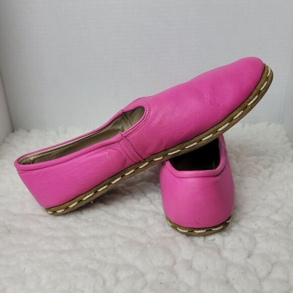 Sabah Slip On Unisex Shoes Size 8 Mens 10 Womens Condesa Pink Leather Rare Good  - Picture 5 of 9